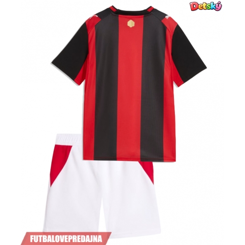 Lacne Dětský Futbalové dres AC Milan Christopher Nkunku #18 2026-27 Krátky Rukáv - Domáci (+ trenírky)