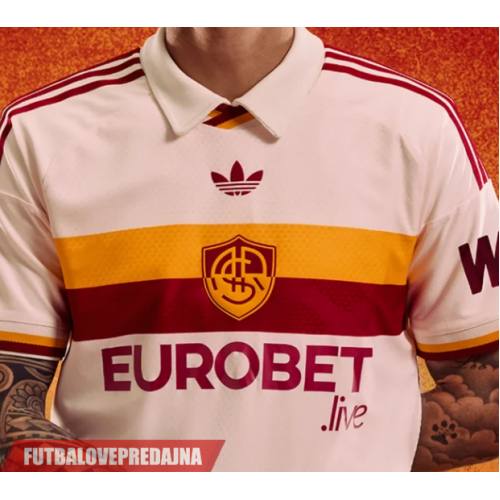 Lacne Dětský Futbalové dres AS Roma 2026-27 Krátky Rukáv - Preč (+ trenírky)