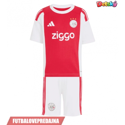 Lacne Dětský Futbalové dres Ajax 2026-27 Krátky Rukáv - Domáci (+ trenírky)