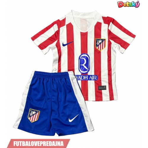 Lacne Dětský Futbalové dres Atletico Madrid 2026-27 Krátky Rukáv - Domáci (+ trenírky)