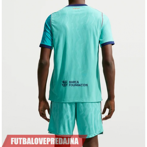 Lacne Dětský Futbalové dres Barcelona 2026-27 Krátky Rukáv - Tretina (+ trenírky)