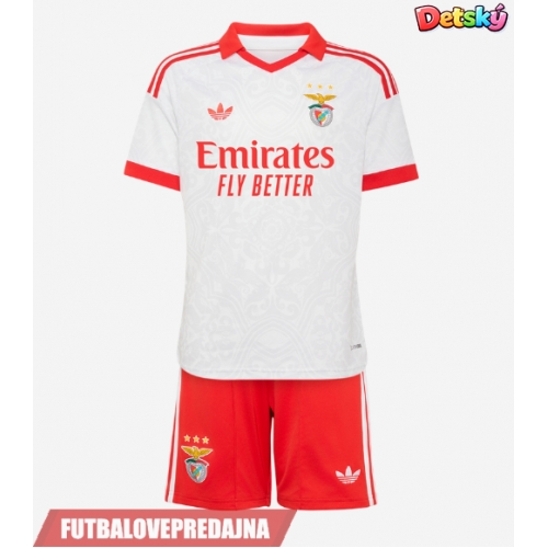 Lacne Dětský Futbalové dres Benfica 2026-27 Krátky Rukáv - Preč (+ trenírky)