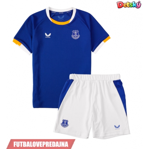 Lacne Dětský Futbalové dres Everton 2026-27 Krátky Rukáv - Domáci (+ trenírky)