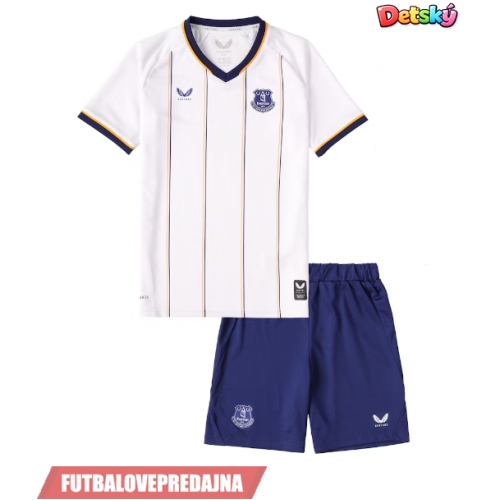 Lacne Dětský Futbalové dres Everton 2026-27 Krátky Rukáv - Preč (+ trenírky)