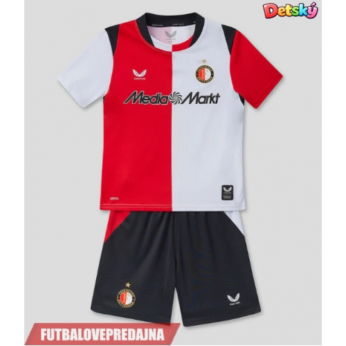 Lacne Dětský Futbalové dres Feyenoord 2026-27 Krátky Rukáv - Domáci (+ trenírky)