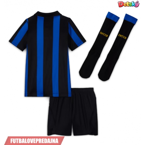 Lacne Dětský Futbalové dres Inter Milan Nicolo Barella #23 2026-27 Krátky Rukáv - Domáci (+ trenírky)
