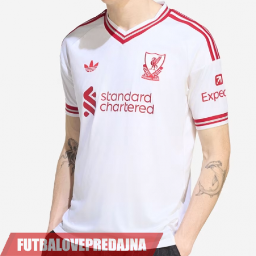 Lacne Dětský Futbalové dres Liverpool 2026-27 Krátky Rukáv - Preč (+ trenírky)