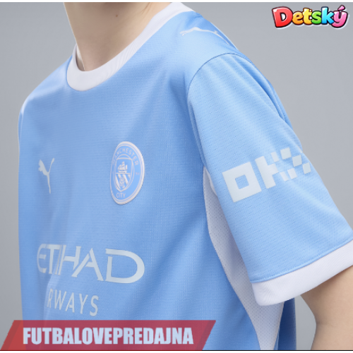 Lacne Dětský Futbalové dres Manchester City 2026-27 Krátky Rukáv - Domáci (+ trenírky)