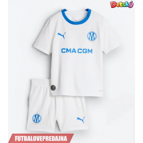 Lacne Dětský Futbalové dres Olympique de Marseille 2026-27 Krátky Rukáv - Domáci (+ trenírky)
