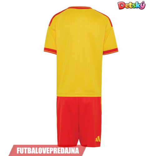 Lacne Dětský Futbalové dres RC Lens 2026-27 Krátky Rukáv - Domáci (+ trenírky)