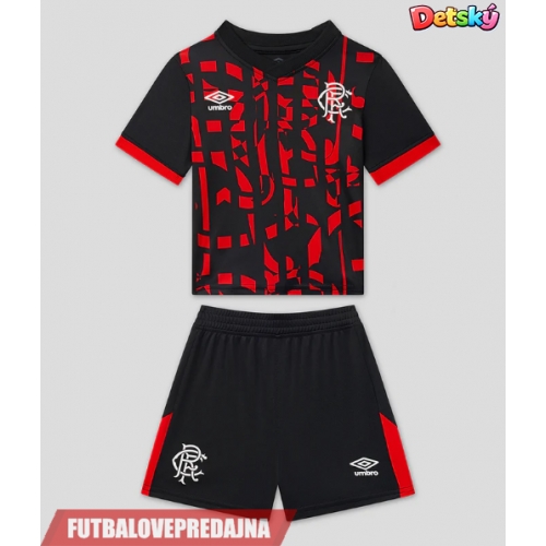 Lacne Dětský Futbalové dres Rangers 2026-27 Krátky Rukáv - Tretina (+ trenírky)