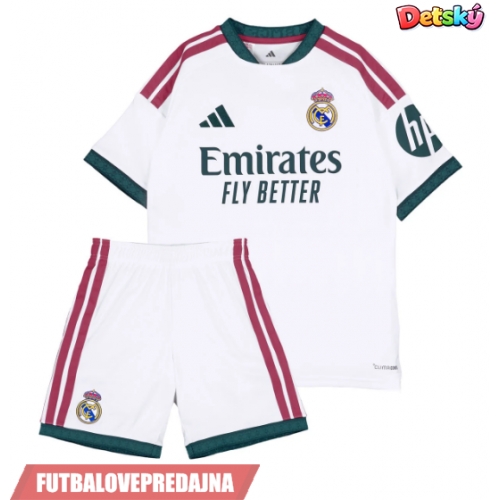 Lacne Dětský Futbalové dres Real Madrid 2026-27 Krátky Rukáv - Domáci (+ trenírky)