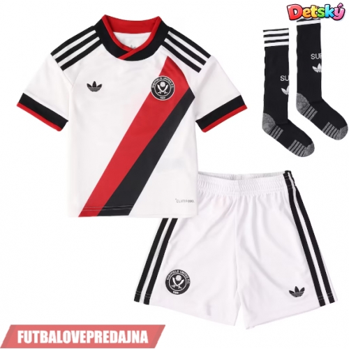 Lacne Dětský Futbalové dres Sheffield United 2026-27 Krátky Rukáv - Preč (+ trenírky)